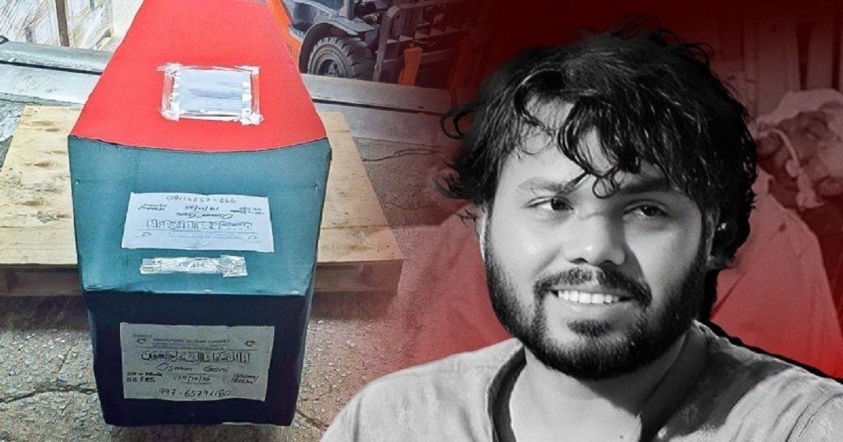 ময়নাতদন্তের জন্য হাদির মরদেহ সোহরাওয়ার্দী হাসপাতালের মর্গে