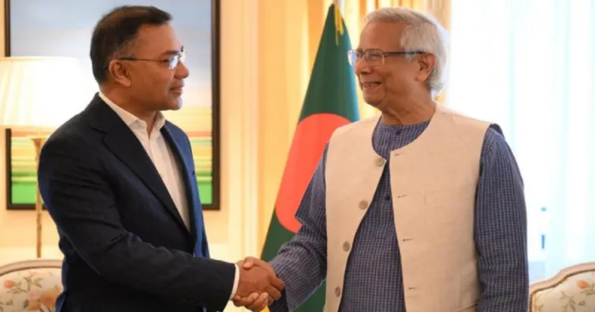 তারেক রহমানকে অভিনন্দন জানিয়েছেন প্রধান উপদেষ্টা