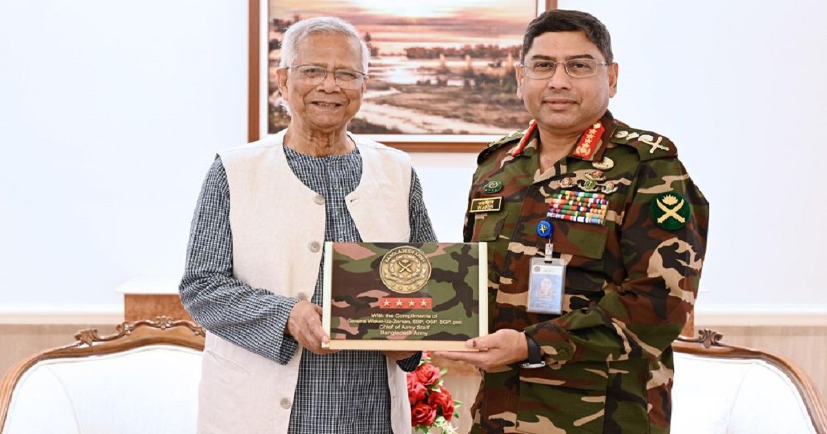 প্রধান উপদেষ্টার সঙ্গে সেনাপ্রধানের সৌজন্য সাক্ষাৎ