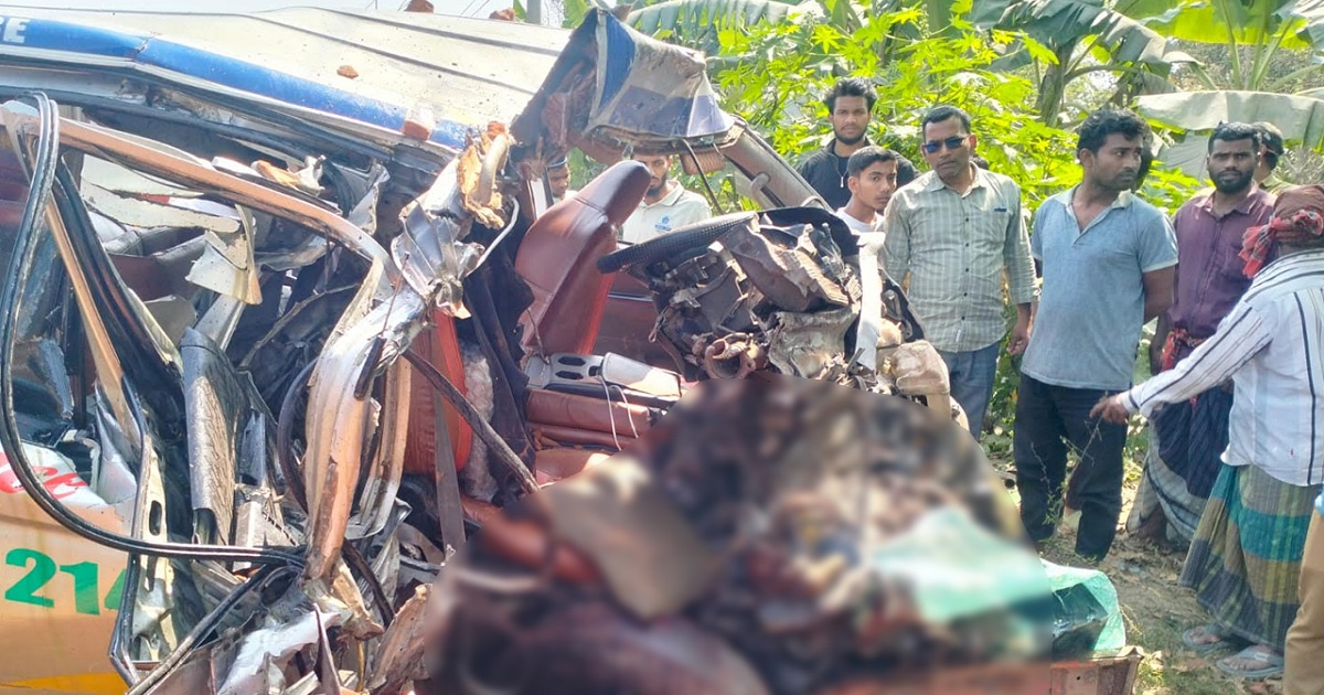 ট্রলি-অ্যাম্বুলেন্সের মুখোমুখি সংঘর্ষে চালক নিহত