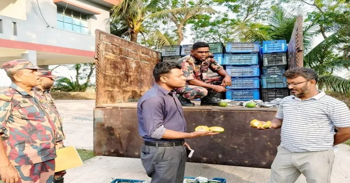সাতক্ষীরায় কেমিক্যাল মেশানো সাড়ে তিন অপরিপক্ক আম জব্দ