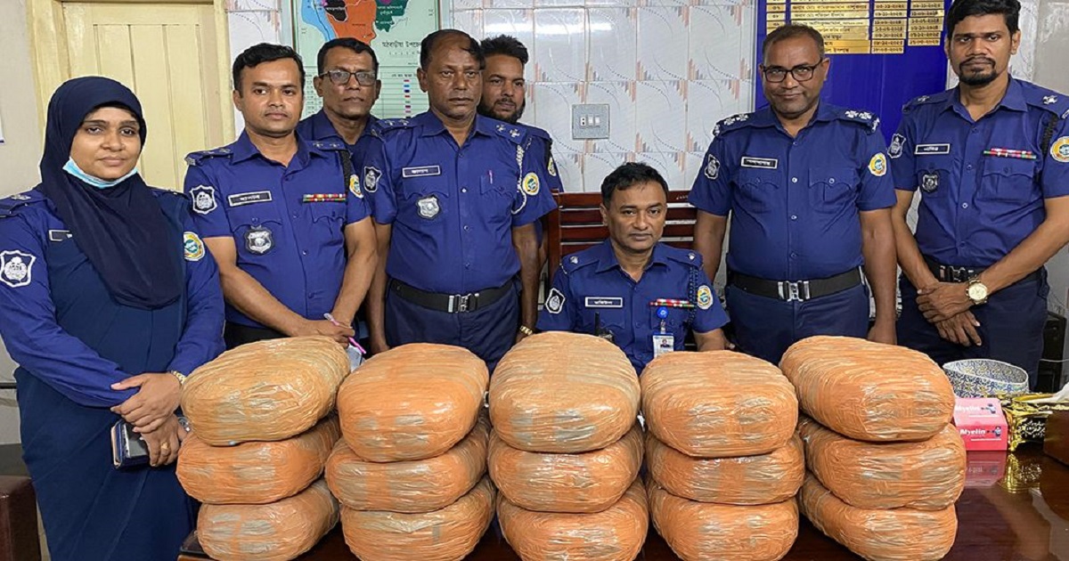 পিরোজপুরে প্রায় ১৫ লাখ টাকার গাঁজা উদ্ধার