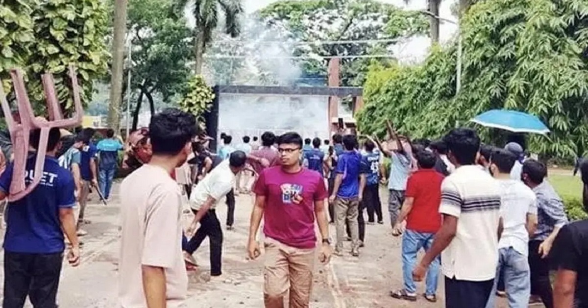 ডুয়েটে নতুন উপাচার্য নিয়োগকে কেন্দ্র করে সংঘর্ষ, আহত অন্তত ১৫
