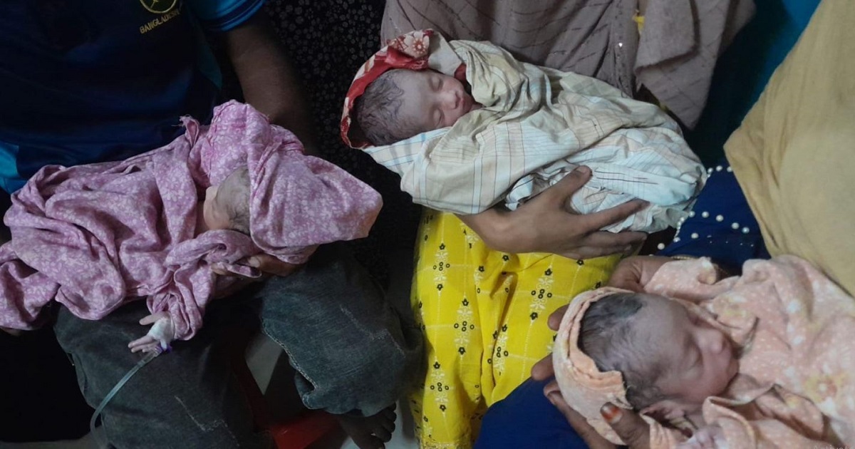 নাটোরে দিনমজুর দম্পতির একসঙ্গে তিন পুত্র সন্তানের জন্ম