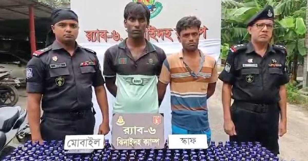 ঝিনাইদহে র‍্যাবের অভিযানে বিপুল পরিমাণ মাদকসহ আটক ২