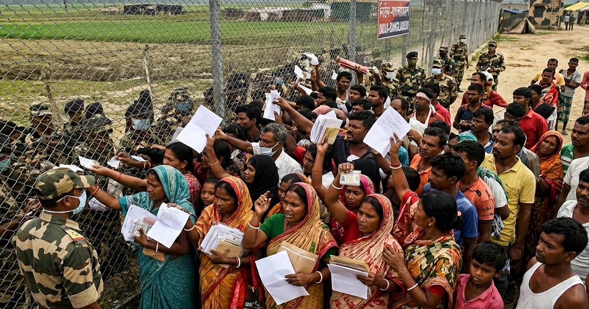 বাংলাদেশে ফেরার আশায় সীমান্তে ভিড়, শতাধিক মানুষকে হোল্ডিং সেন্টারে স্থানান্তর